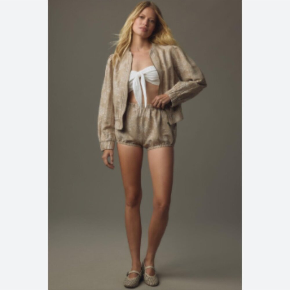 Brand New by Anthropologie Floral Jacquard Bomber Jacket - Picture 3 of 10